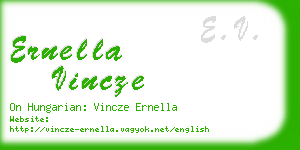 ernella vincze business card